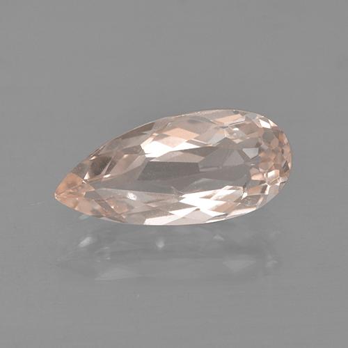 Morganita Rosado salmón natural de 2.26 ct, En forma de pera, VVS-VS
