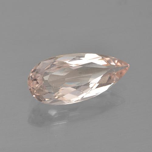 Morganita Rosado salmón natural de 2.26 ct, En forma de pera, VVS-VS