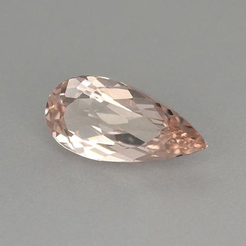 Morganita Rosado medio natural de 1.22 ct, En forma de pera, VVS-VS