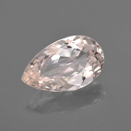 Morganita rosa natural de 2,47 ct, en forma de pera, VVS-VS