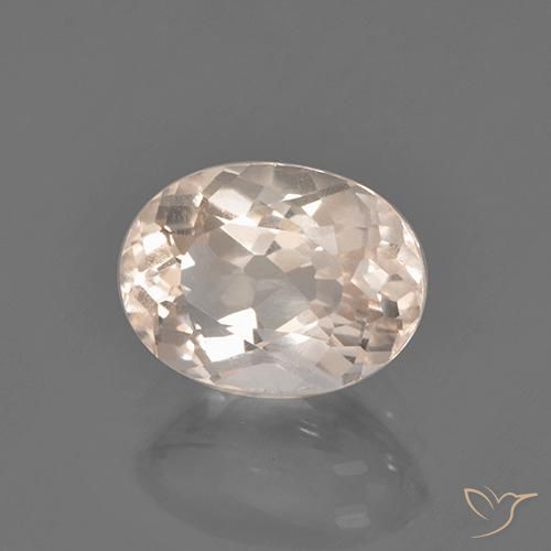 Morganita Rosado medio natural de 2.54 ct, Ovalada, VS