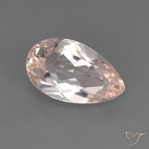 1.30ct Natural Rosado medio Morganita, En forma de pera, VS