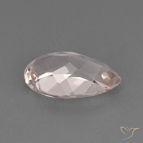 Morganita Rosado medio natural de 1.30 ct, En forma de pera, VS