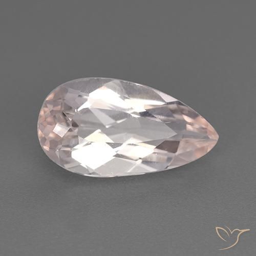 Morganita Rosado flamingo natural de 1.77 ct, En forma de pera, VVS-VS