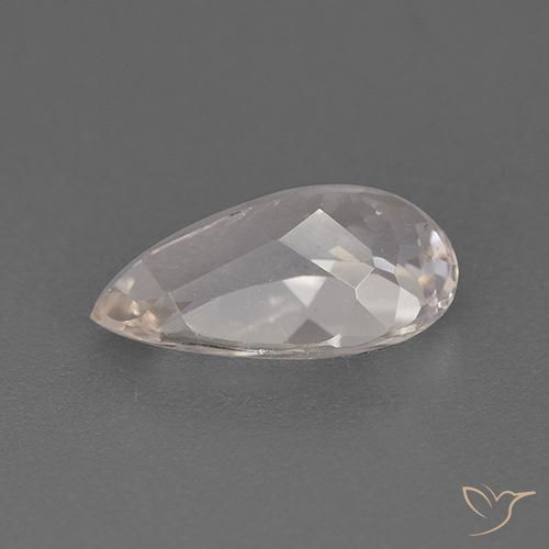 Morganita Rosado salmón natural de 1.68 ct, En forma de pera, VVS-VS