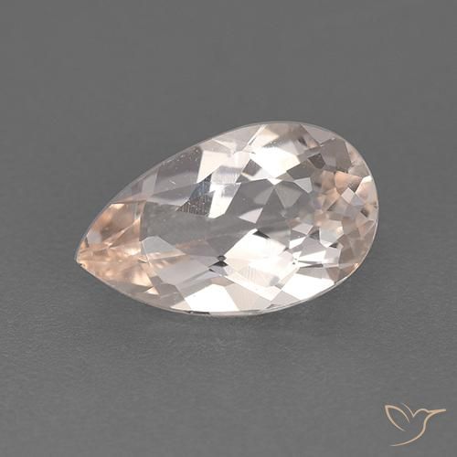 1.20ct Natural Rosado salmón morganita, En forma de pera, VVS-VS, Photo A