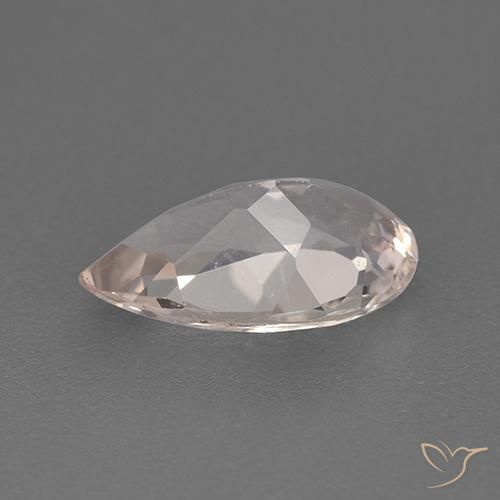 Morganita Rosado salmón natural de 1.20 ct, En forma de pera, VVS-VS