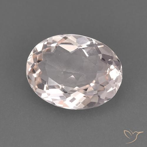 Morganita Rosado claro medio natural de 1.64 ct, Ovalada, VVS-VS