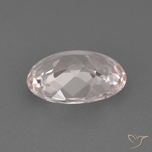 Morganita Rosado claro medio natural de 1.64 ct, Ovalada, VVS-VS