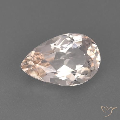 1.51ct Natural Rosado salmón Morganita, En forma de pera, VS