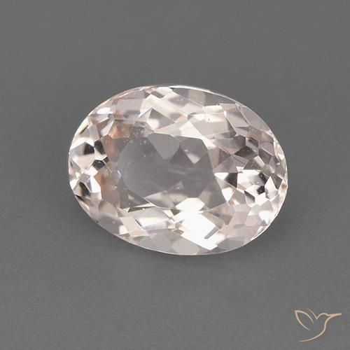 Morganita Rosado salmón natural de 1.76 ct, Ovalada, VS