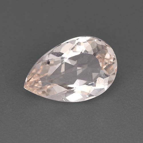 Morganita rosa natural de 1,61 ct, en forma de pera, VVS-VS