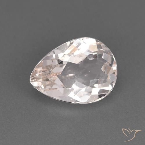 1.36ct Natural Rosado muy claro Morganita, En forma de pera, VS