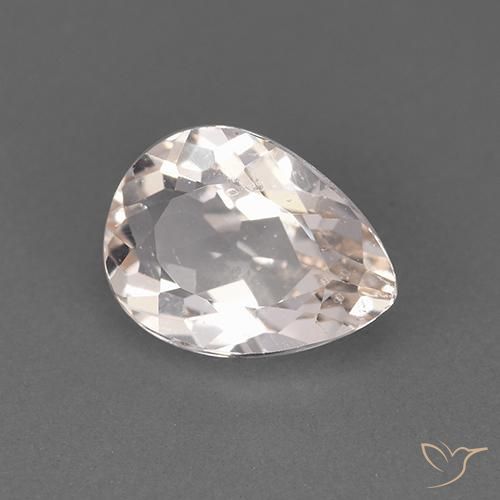 Morganita Rosado muy claro natural de 1.36 ct, En forma de pera, VS