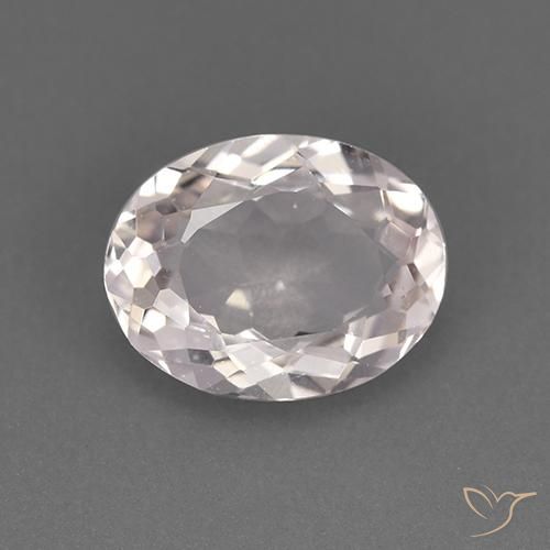 1.60ct Natural Blanco morganita, Ovalada, VVS-VS