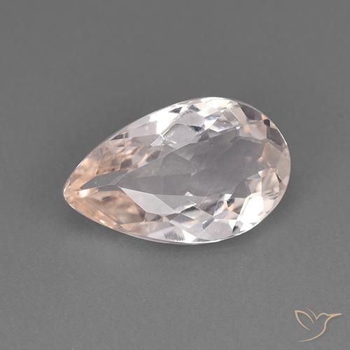 1.67ct Natural Rosado muy claro Morganita, En forma de pera, VS