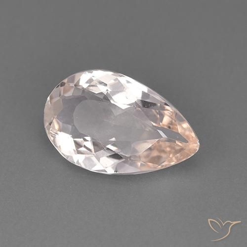 Morganita Rosado muy claro natural de 1.67 ct, En forma de pera, VS
