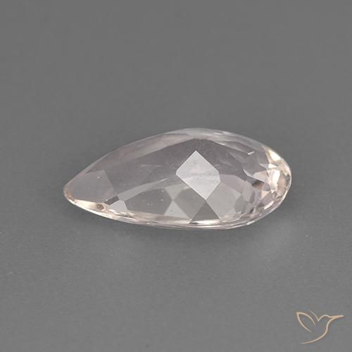 Morganita Rosado muy claro natural de 1.67 ct, En forma de pera, VS
