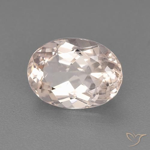 Morganita Rosado muy claro natural de 1.69 ct, Ovalada, VS