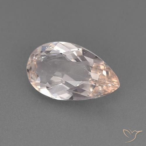 Morganita Rosado claro medio natural de 1.25 ct, En forma de pera, VVS-VS