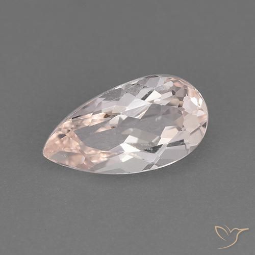 1.10ct Natural Rosado flamingo Morganita, En forma de pera, VVS-VS