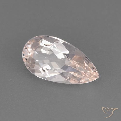 Morganita Rosado flamingo natural de 1.10 ct, En forma de pera, VVS-VS