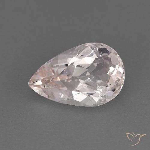 1.51ct Natural Rosado flamingo Morganita, En forma de pera, VS