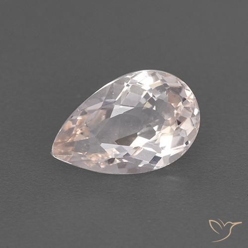 0.90ct Natural Rosado claro Morganita, En forma de pera, VVS-VS