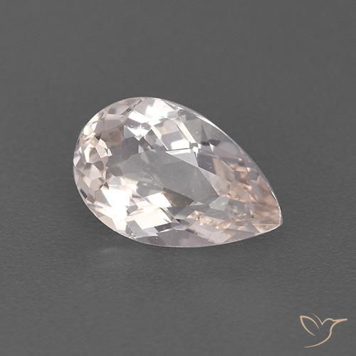 Morganita Rosado claro natural de 0.90 ct, En forma de pera, VVS-VS