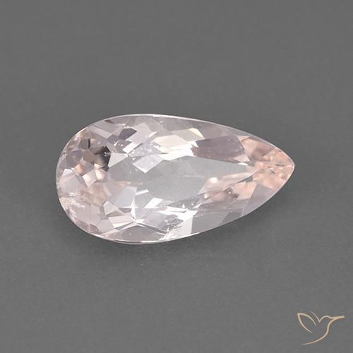 Morganita Rosado flamingo natural de 1.86 ct, En forma de pera, VS