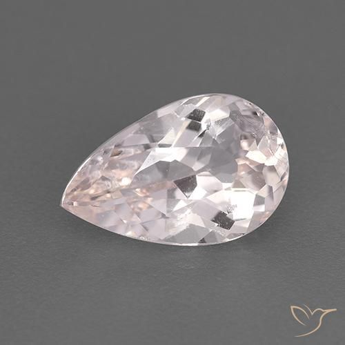 1.53ct Natural Rosado claro morganita, En forma de pera, VS