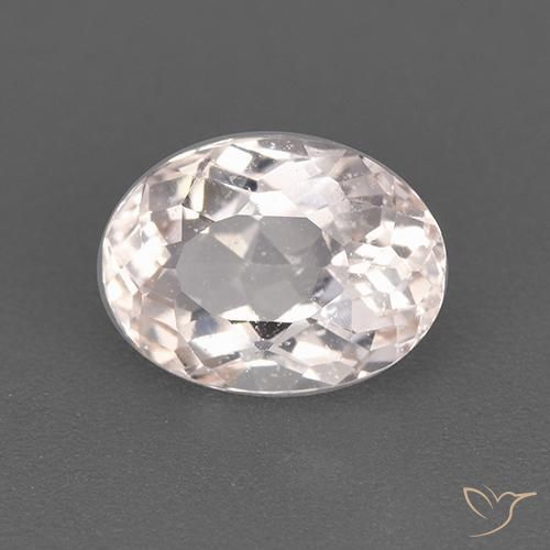 Morganita Rosado salmón natural de 1.38 ct, Ovalada, VS