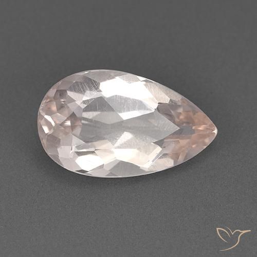 Morganita Rosado muy claro natural de 1.75 ct, En forma de pera, VS