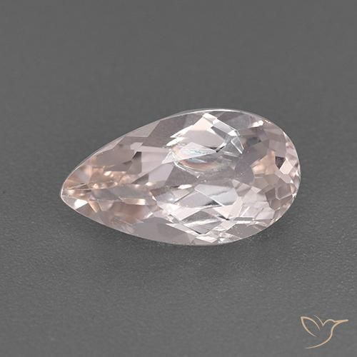 1.60ct Natural Tono rosado rosa Morganita, En forma de pera, VS