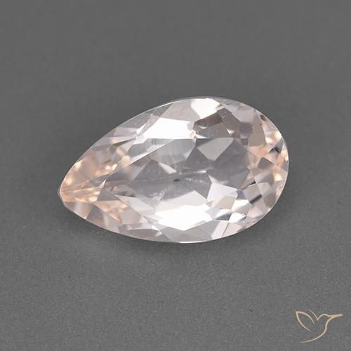 1.42ct Natural Rosado flamingo Morganita, En forma de pera, VVS-VS