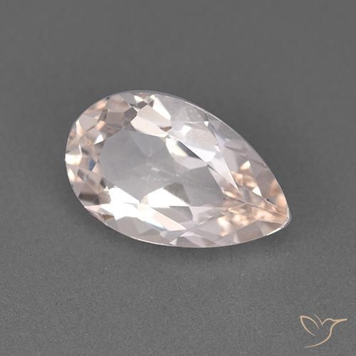 Morganita Rosado flamingo natural de 1.42 ct, En forma de pera, VVS-VS
