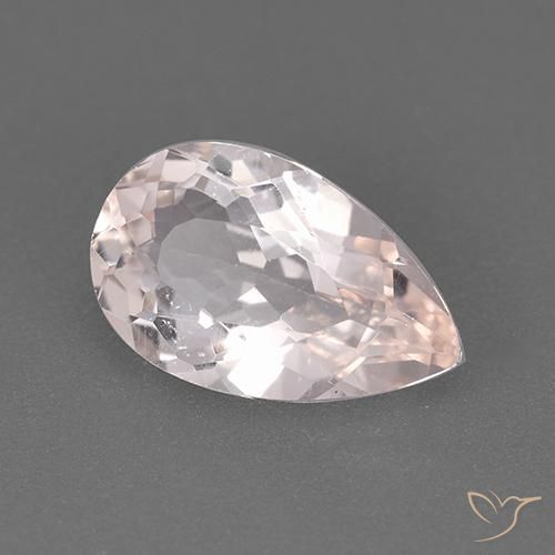 Morganita Rosado claro natural de 1.38 ct, En forma de pera, VS