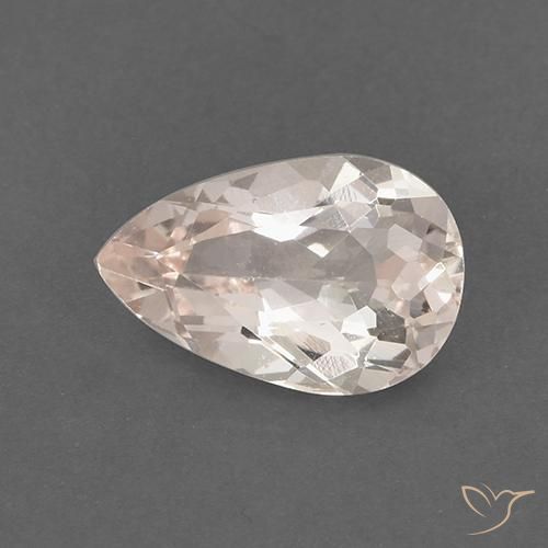 1.37ct Natural Rosado claro medio Morganita, En forma de pera, VS