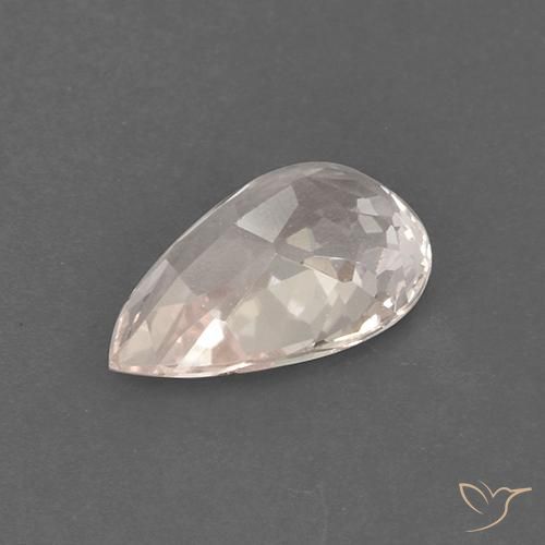 Morganita Rosado claro medio natural de 1.37 ct, En forma de pera, VS