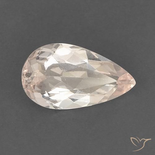 1.21ct Natural Rosado salmón Morganita, En forma de pera, VS