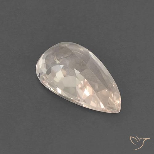 Morganita Rosado salmón natural de 1.21 ct, En forma de pera, VS