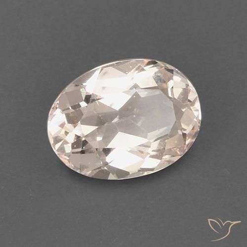 Morganita Rosado claro medio natural de 1.68 ct, Ovalada, VS