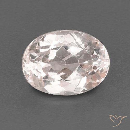 1.33ct Natural Rosado claro medio morganita, Ovalada, VS