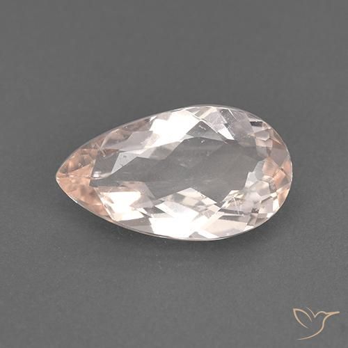 1.21ct Natural Rosado salmón Morganita, En forma de pera, VS