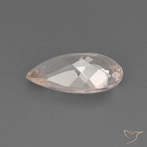 Morganita Rosado salmón natural de 1.21 ct, En forma de pera, VS