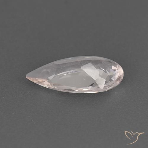Morganita Rosado claro medio natural de 1.12 ct, En forma de pera, VVS-VS