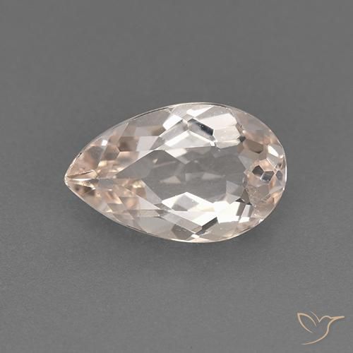 0.90ct Natural Rosado muy claro Morganita, En forma de pera, VS