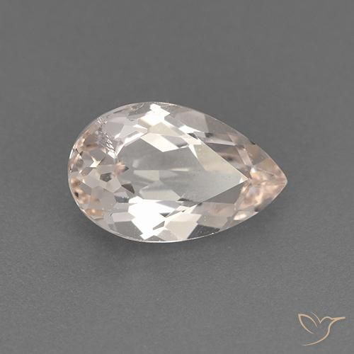Morganita Rosado muy claro natural de 0.90 ct, En forma de pera, VS