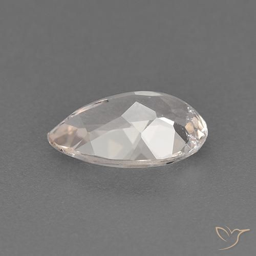 Morganita Rosado muy claro natural de 0.90 ct, En forma de pera, VS