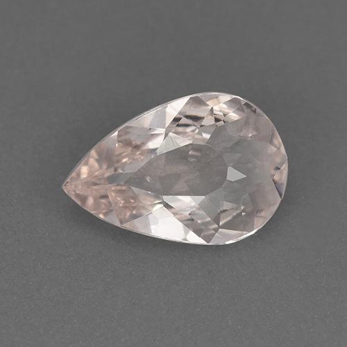 Morganita rosa natural de 0,61 ct, en forma de pera, VVS-VS